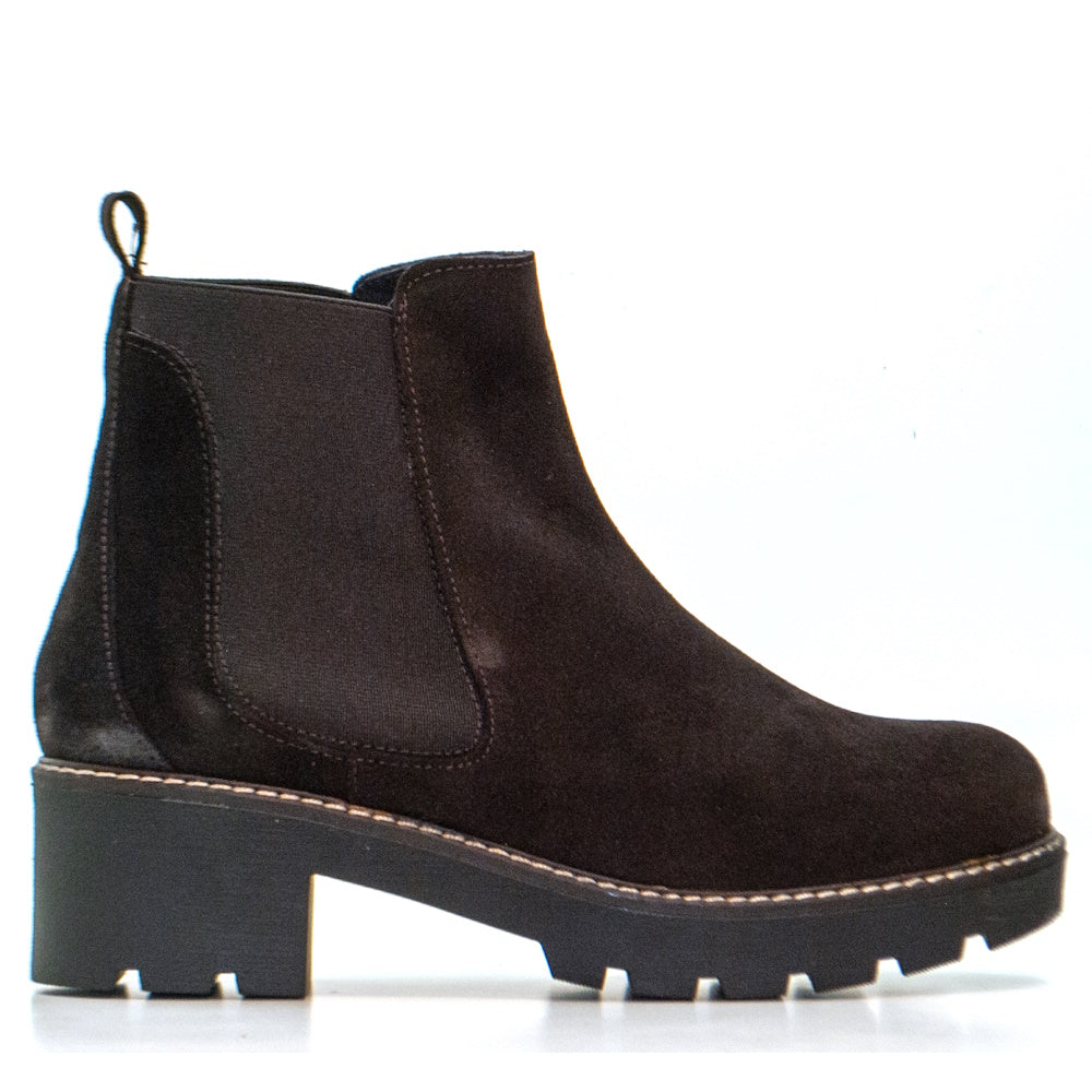 BOTTES CA-129 EN CUIR DAIM MARRON