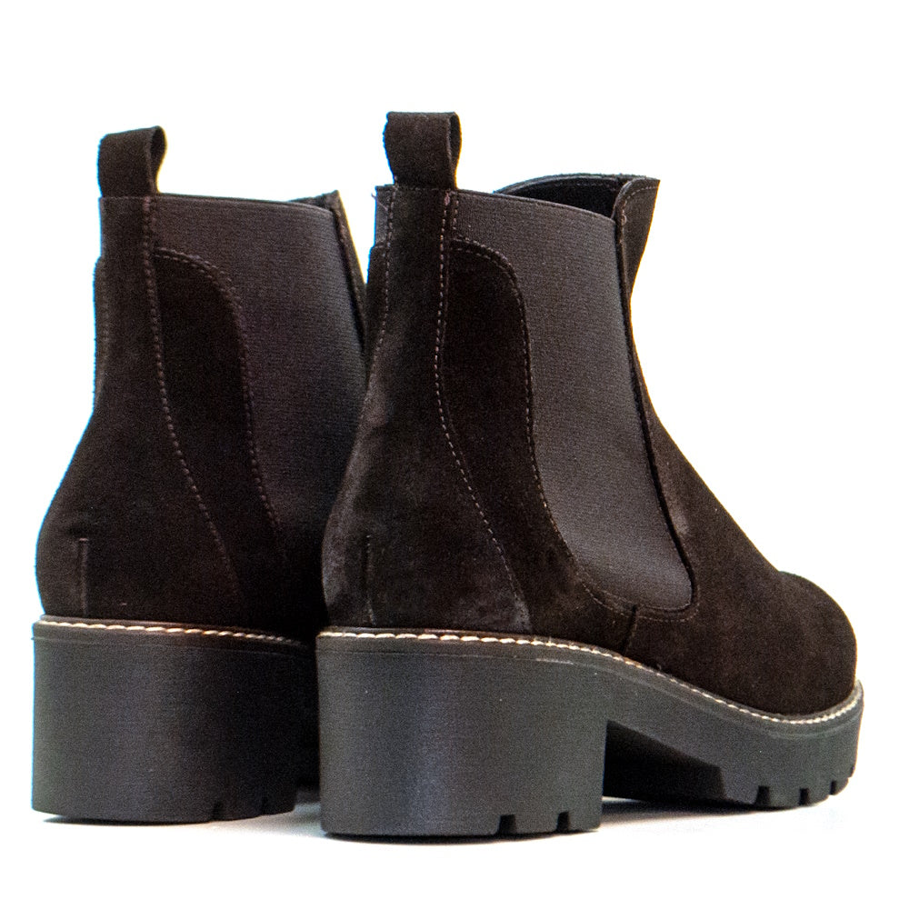 BOTTES CA-129 EN CUIR DAIM MARRON