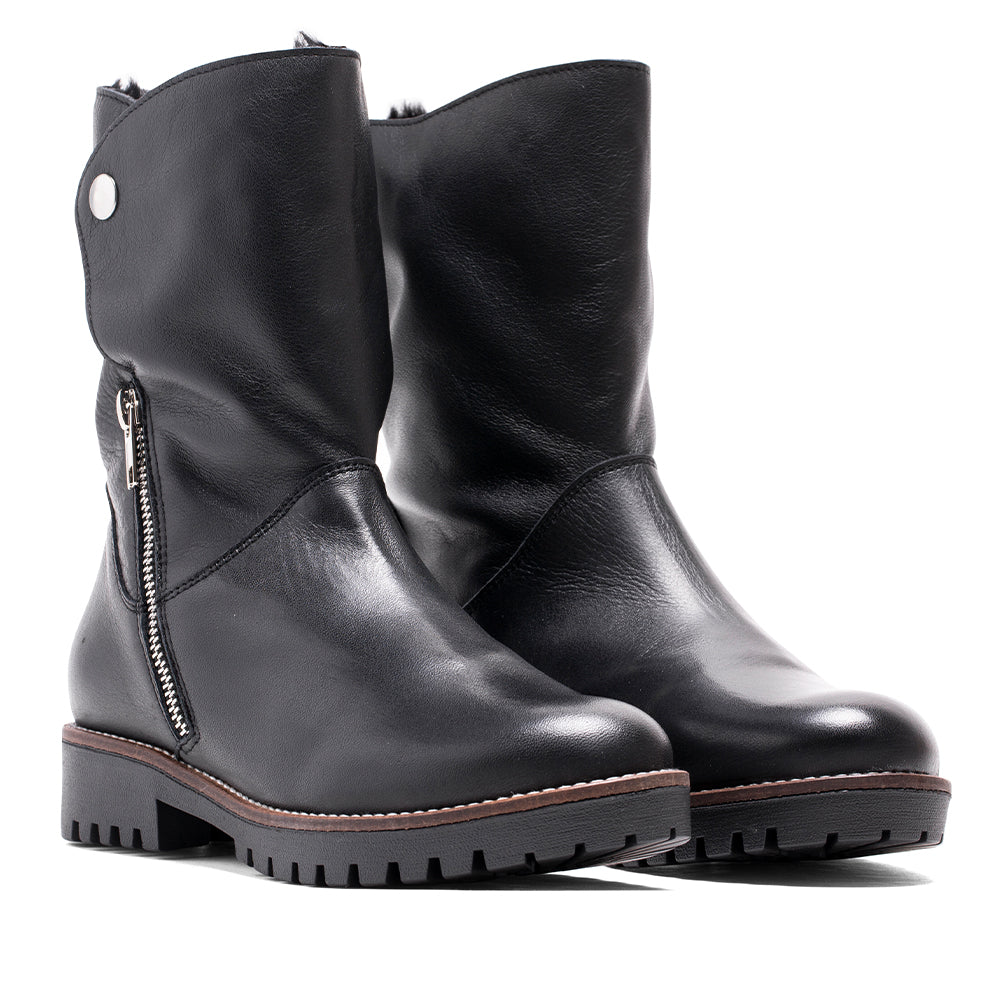 BOTTE CA-139 EN CUIR SAUVAGE NOIR