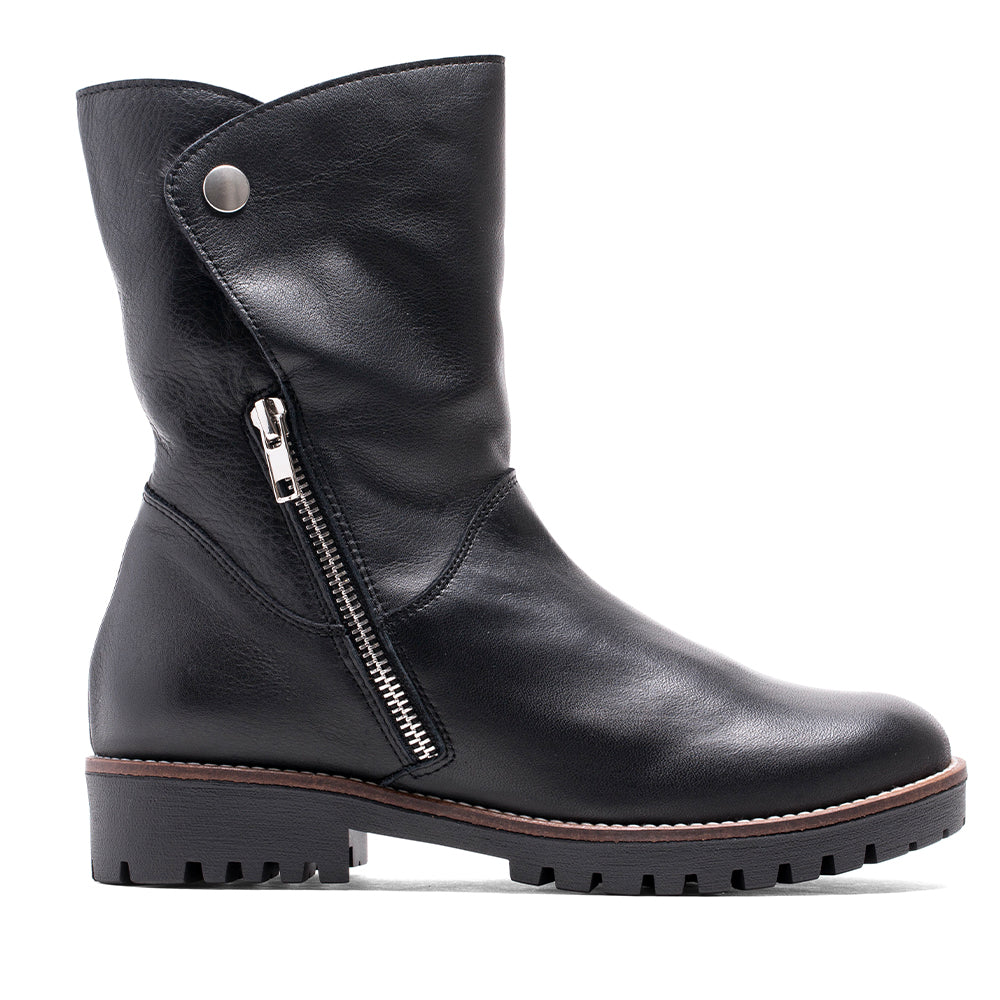 BOTTE CA-139 EN CUIR SAUVAGE NOIR