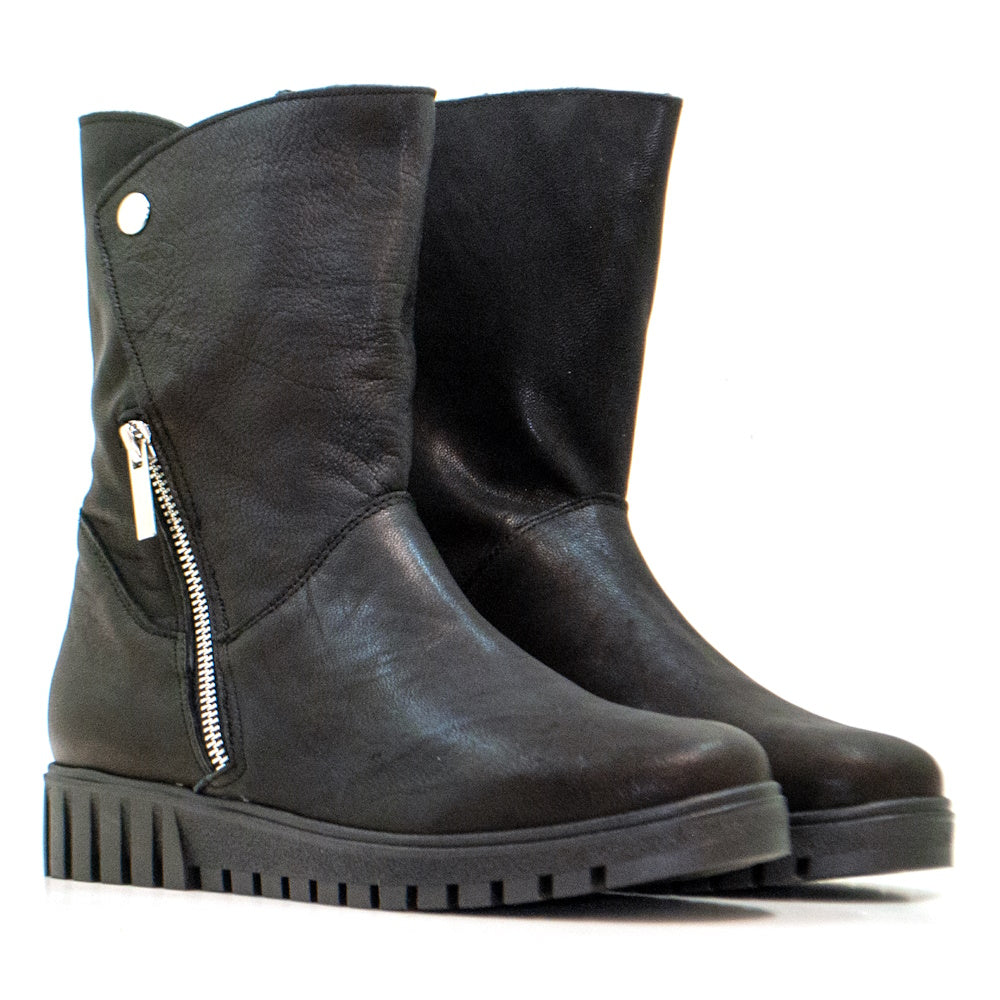 -CA-139CA BLACK WILD LEATHER BOOT