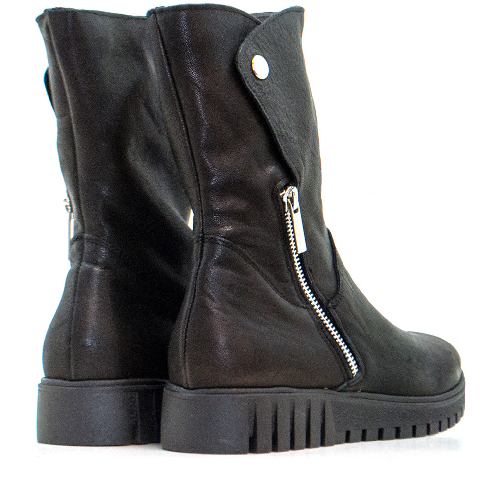 -CA-139CA BLACK WILD LEATHER BOOT
