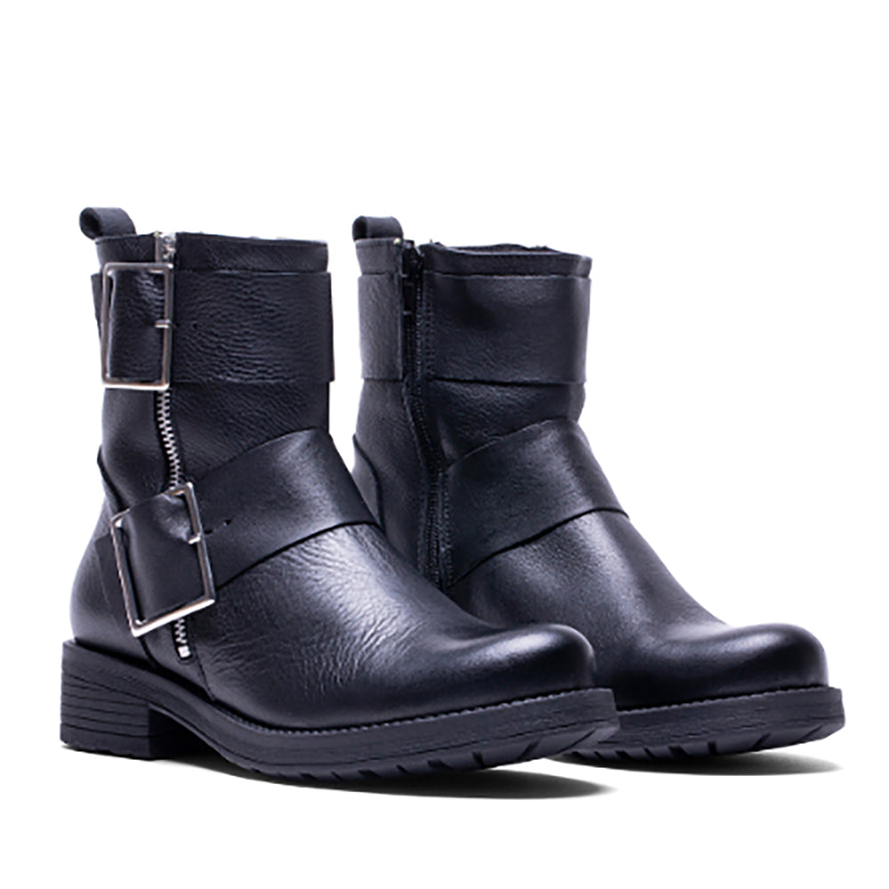 BOTTES BT-50 EN CUIR SAUVAGE NOIR