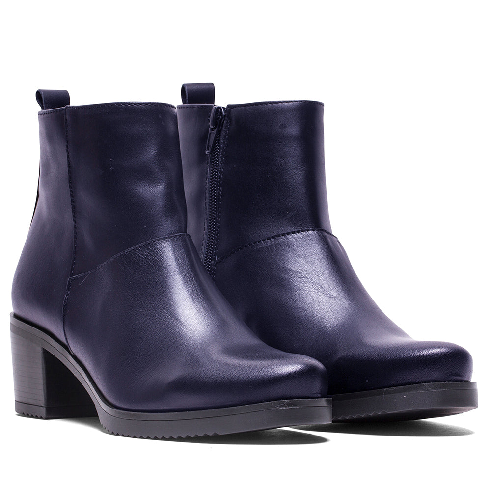 BOTTES F-3324 EN NAPPA BLEU MARINE