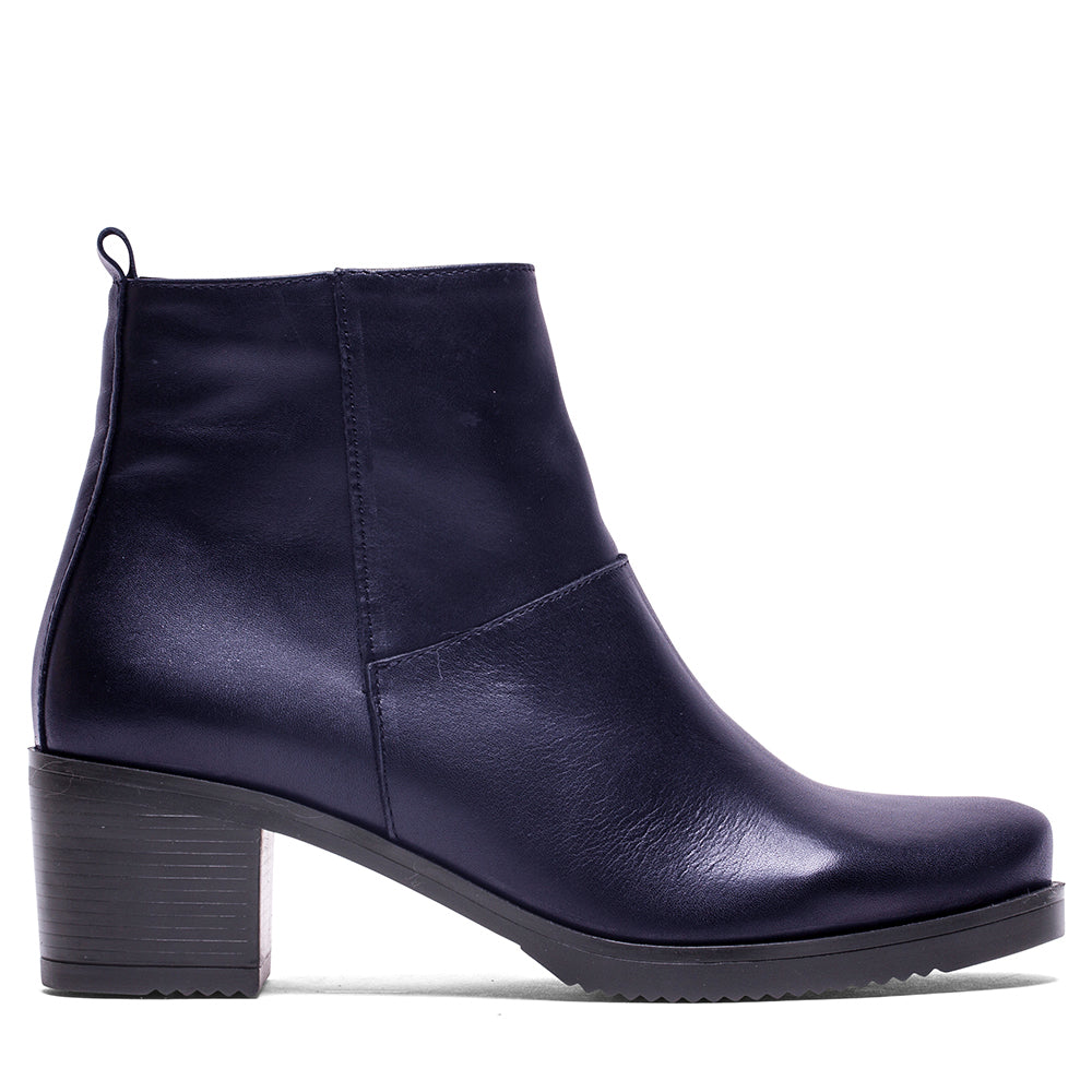 BOTTES F-3324 EN NAPPA BLEU MARINE