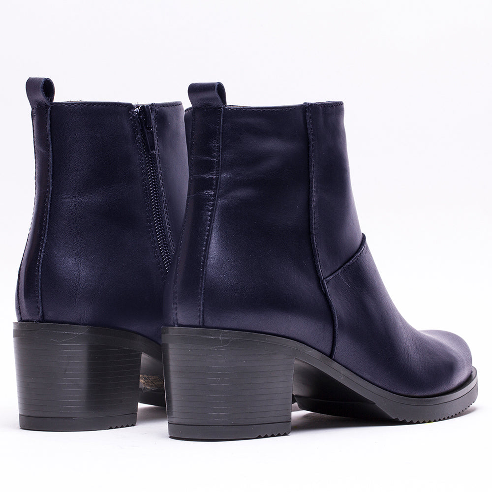 BOTTES F-3324 EN NAPPA BLEU MARINE