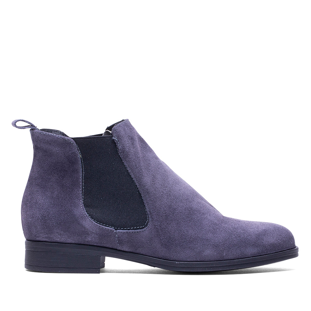 -BOTTES EN DAIM GRIS F-2419