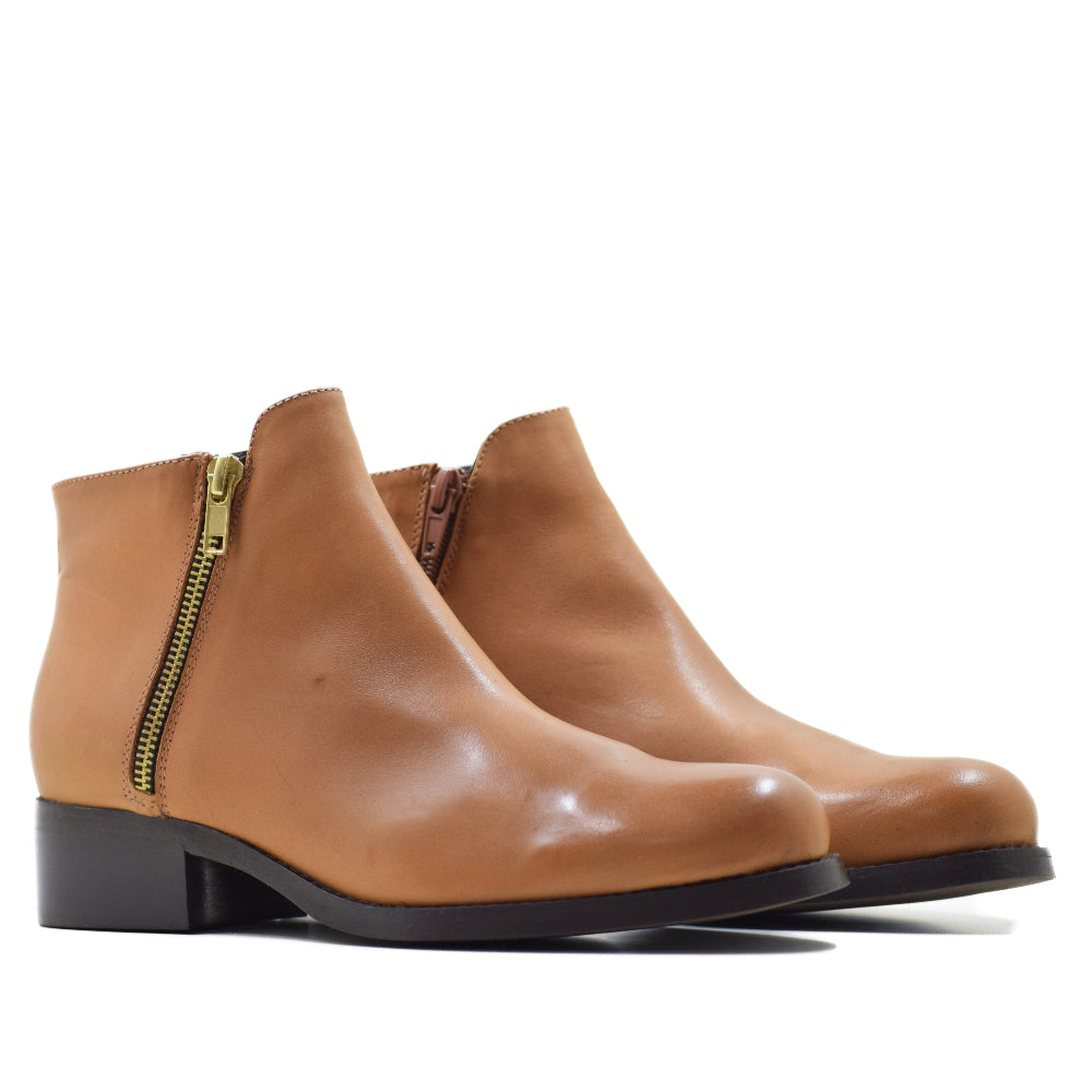 SAMARY CAMEL COY LEATHER BOOT