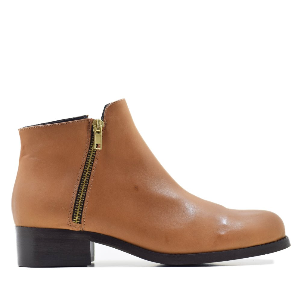 SAMARY CAMEL COY LEATHER BOOT