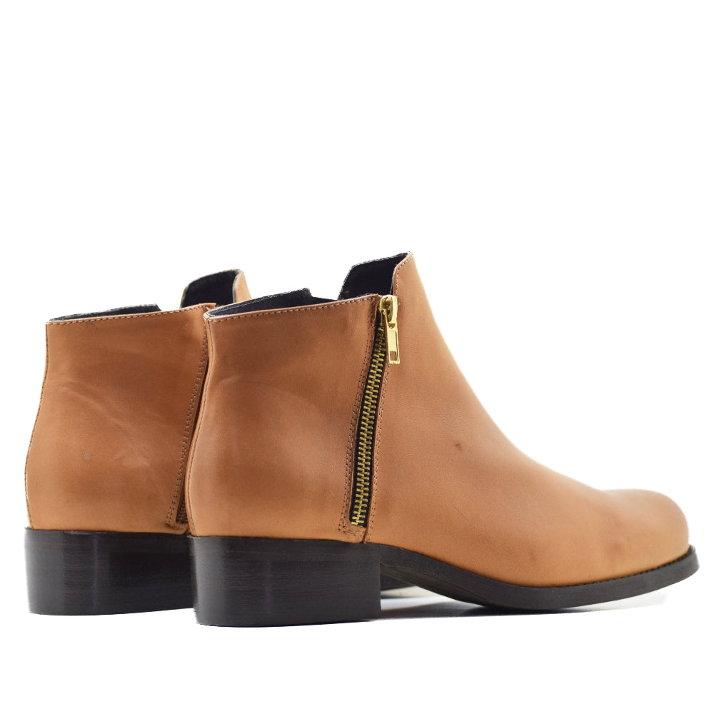 SAMARY CAMEL COY LEATHER BOOT