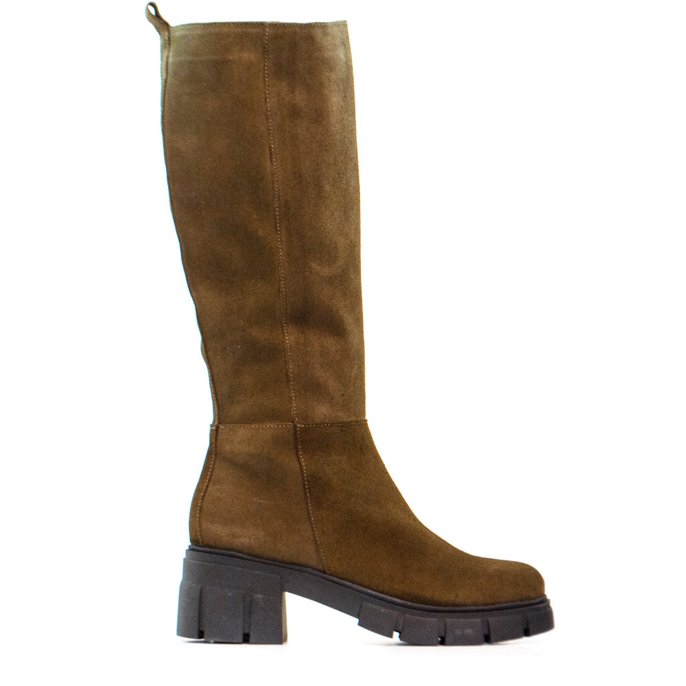 BOTTE CA-1888R EN CUIR SUÈDE KAKI