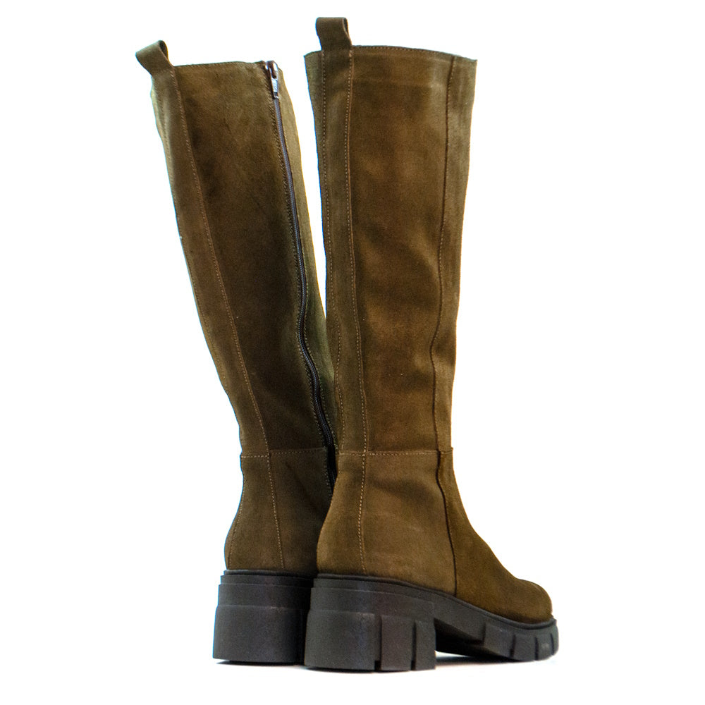 BOTTE CA-1888R EN CUIR SUÈDE KAKI