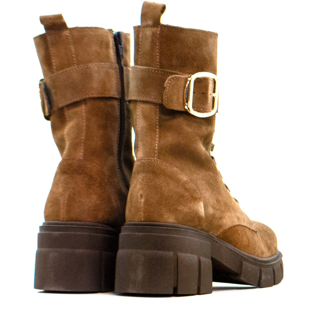 BOTTE CA-1894 EN CUIR DAIM BOUE