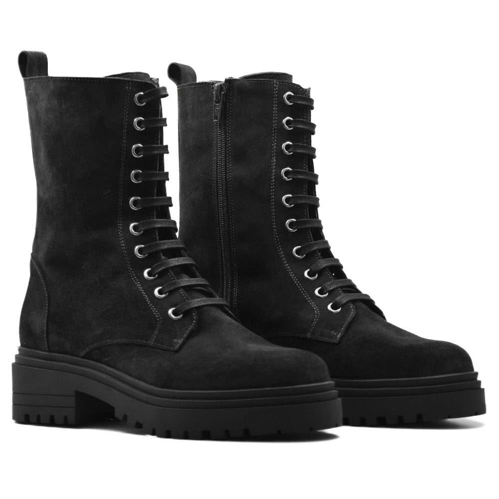 -CA-1931 BLACK SUEDE BOOT