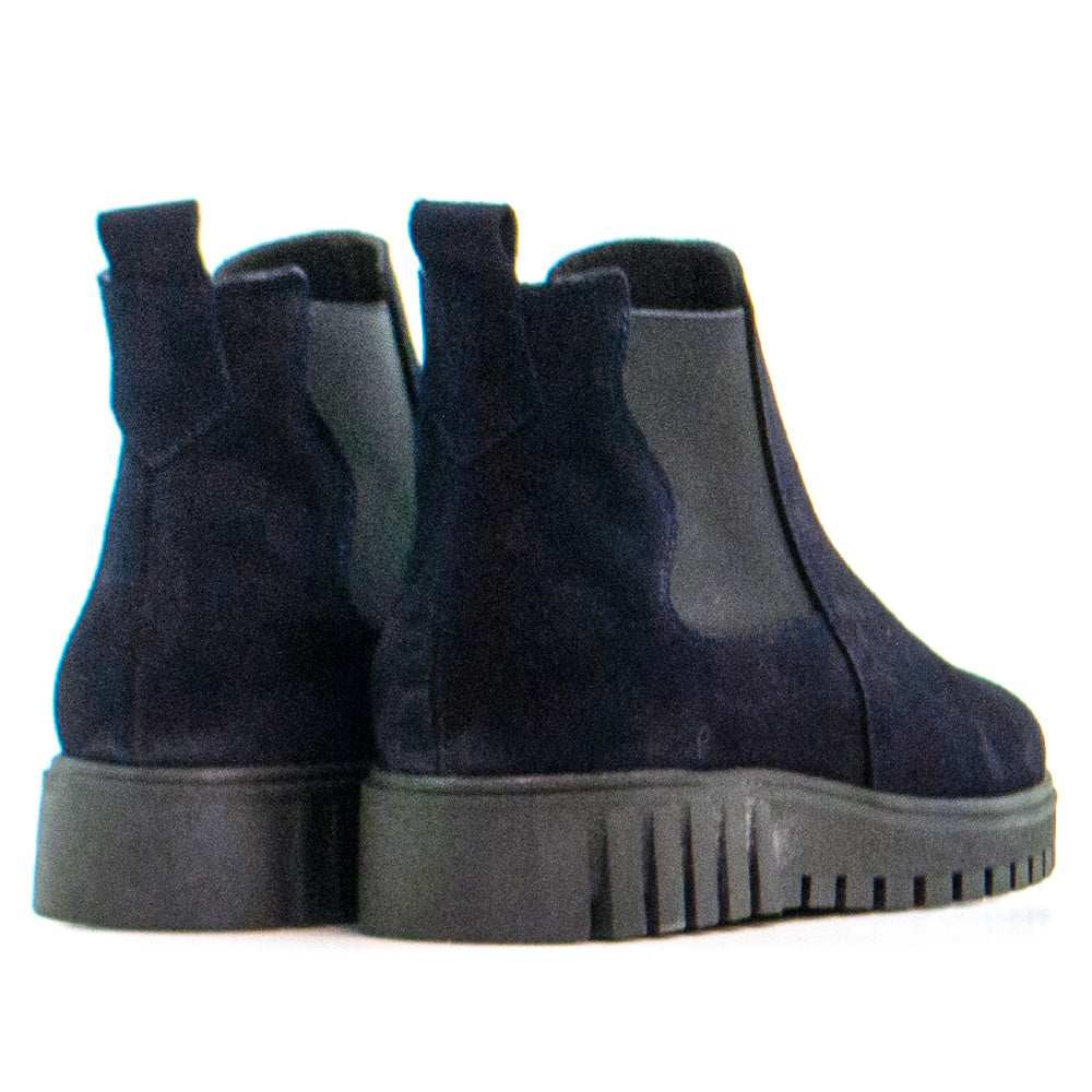 BOTTES EN DAIM BLEU MARINE CA-2062