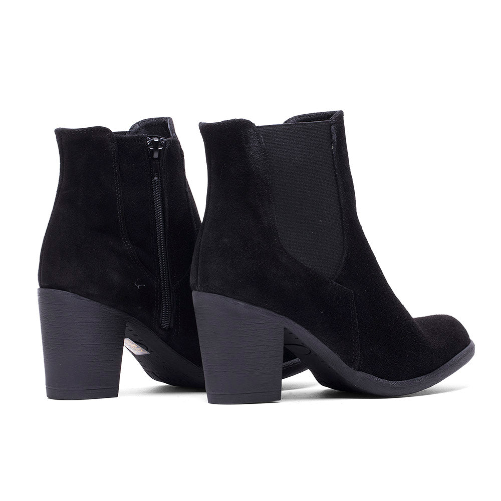 BOTTES EN DAIM NOIR B-455