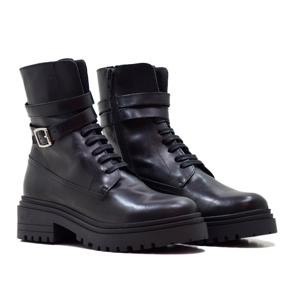 -B-404 HIGH BLACK NAPPA BOOT