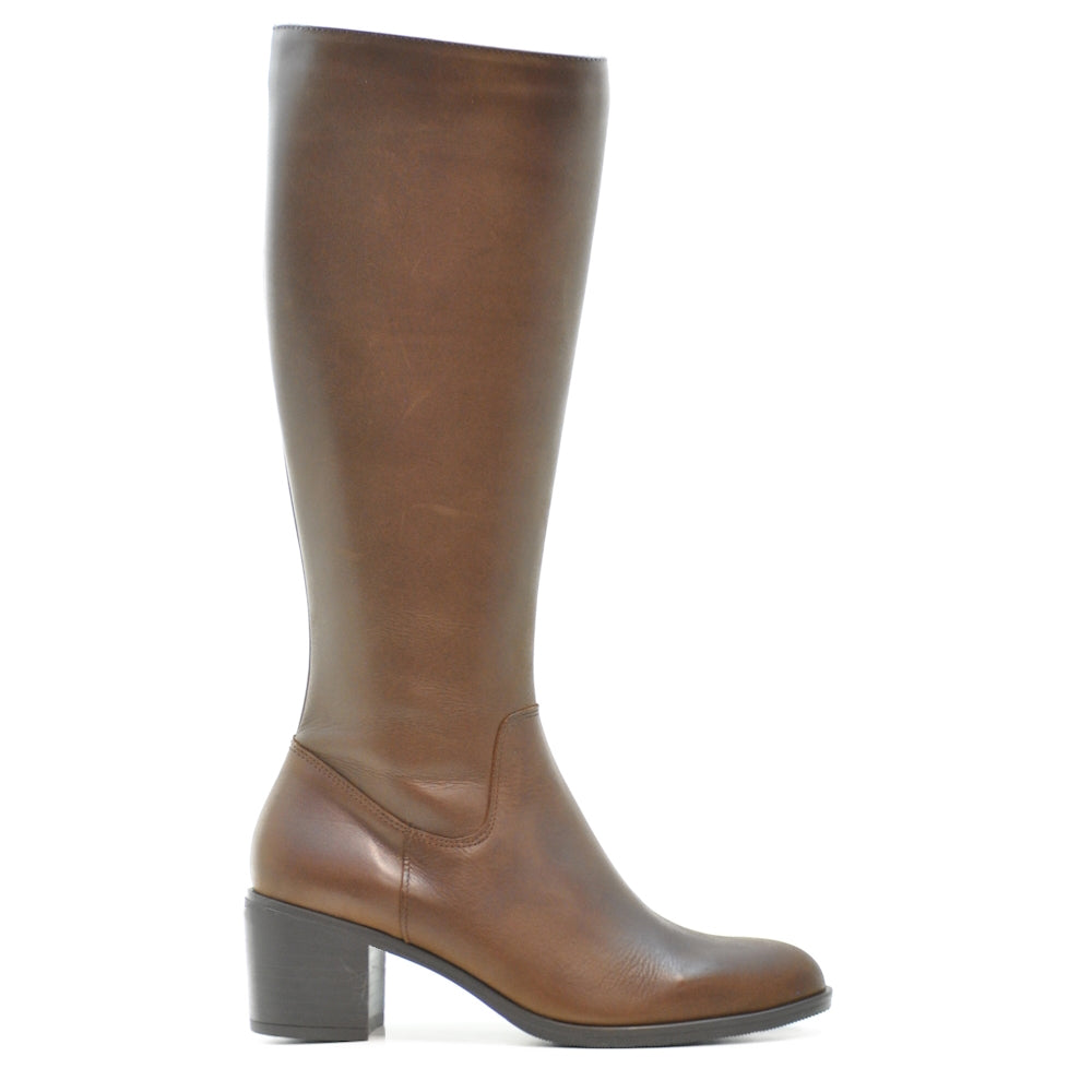 BOTA LISA PIEL DIANA MARRON